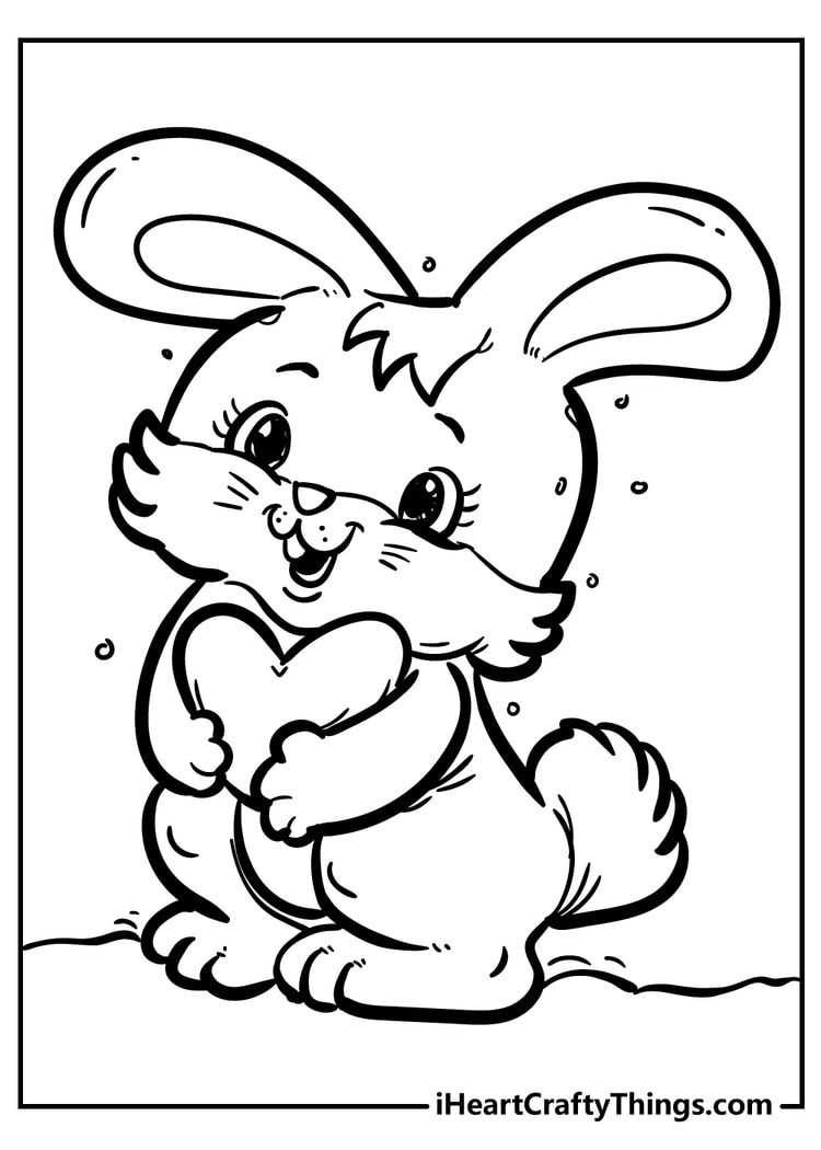 Rabbit coloring pages free printables