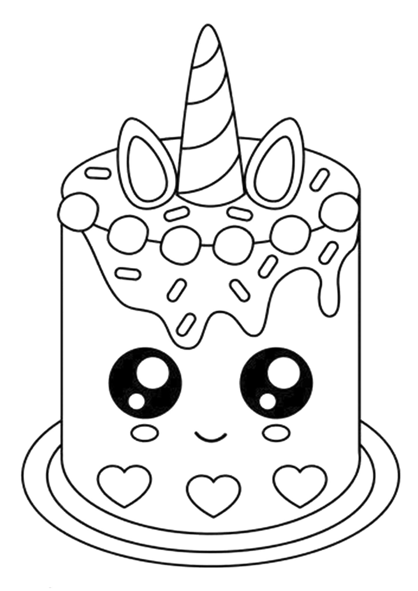 Free easy to print cake coloring pages coloriage emoji licorne ã colorier licorne coloriage