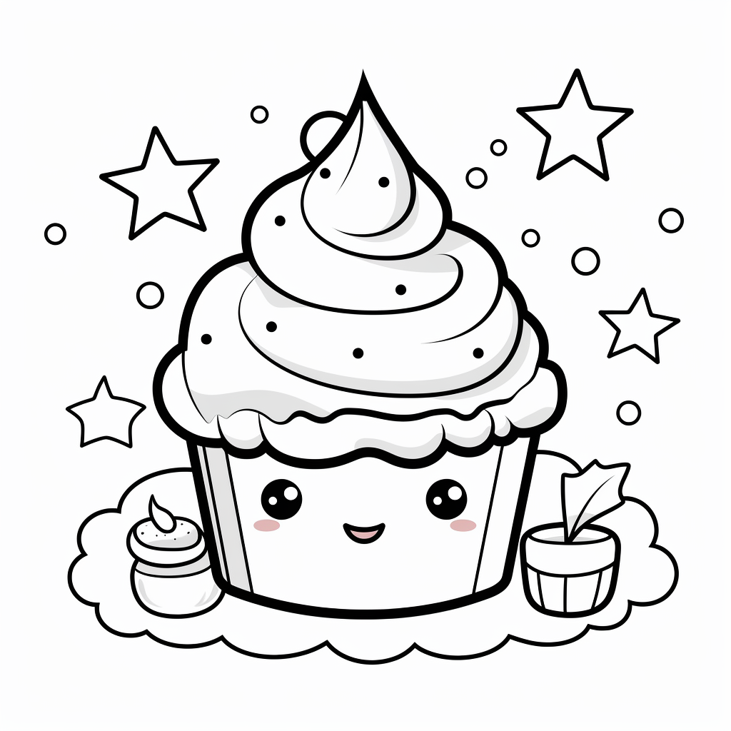 Cake coloring pages