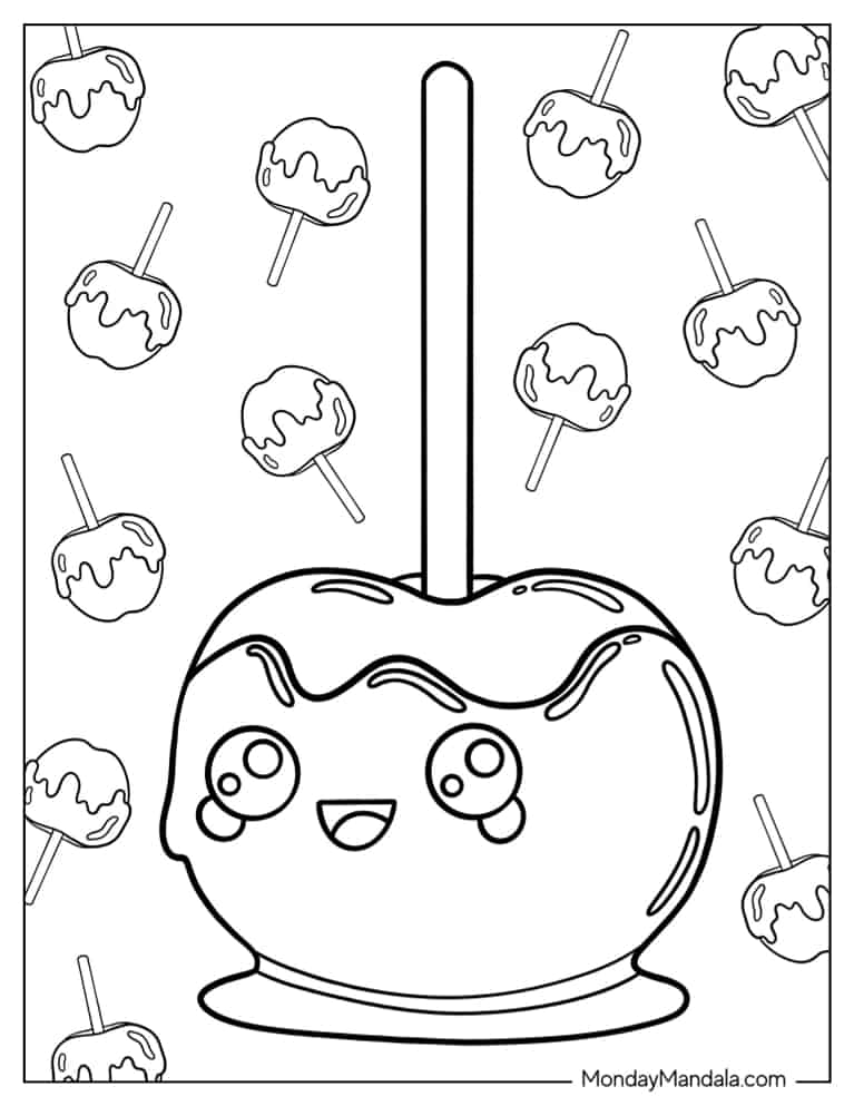 Candy coloring pages free pdf printables