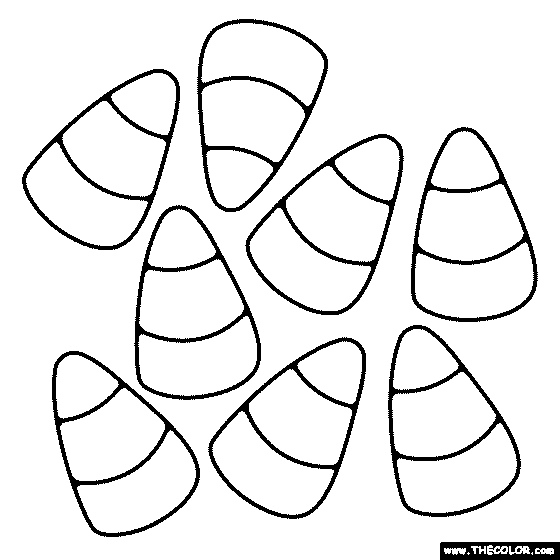 Candy corn coloring page