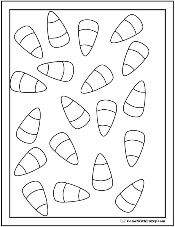 Candy corn coloring pages