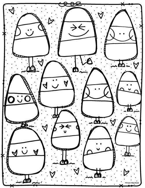 Candy corn coloring pages valentine coloring pages fall coloring pages