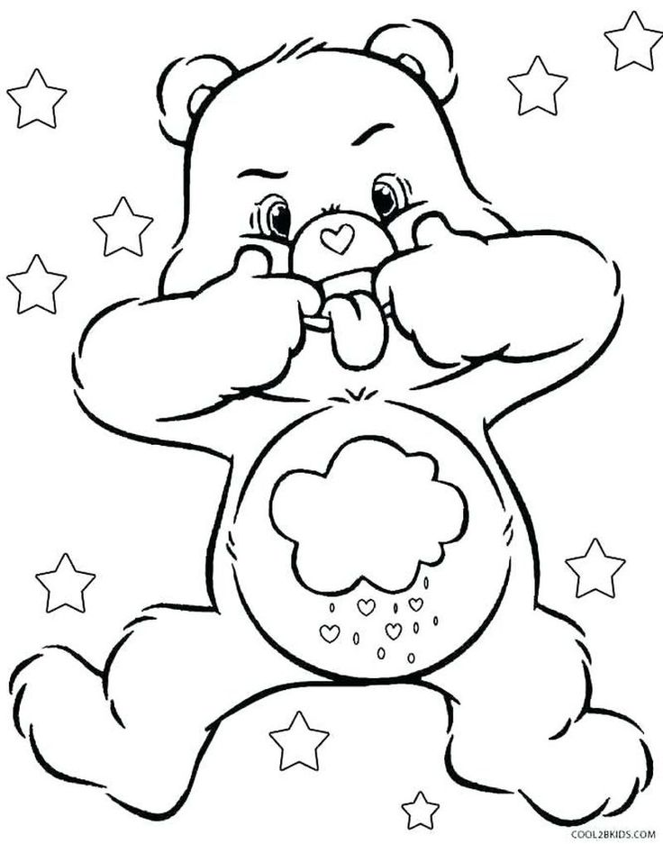 Printable care bear coloring pages for your kids