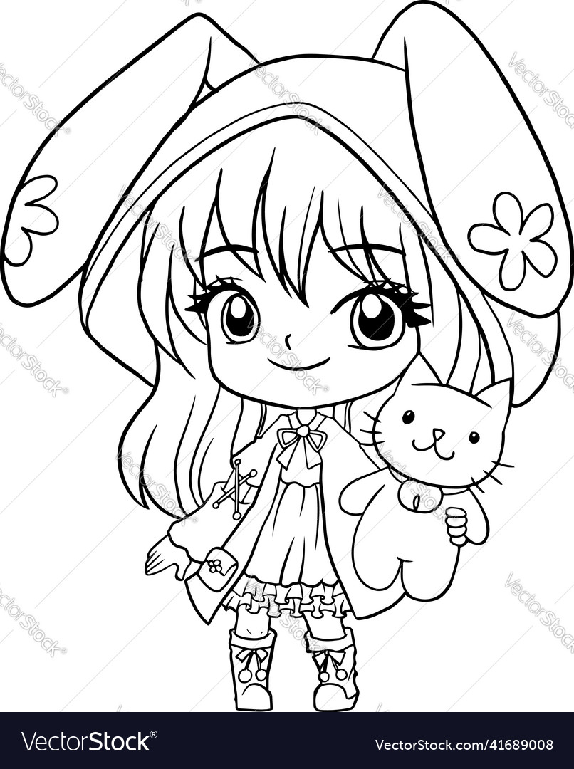 Drawing cartoon cute coloring page royalty free vector image