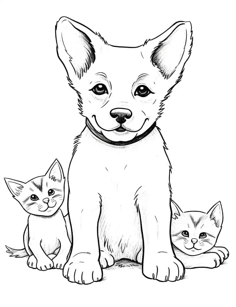 Dog coloring pages free printable sheets