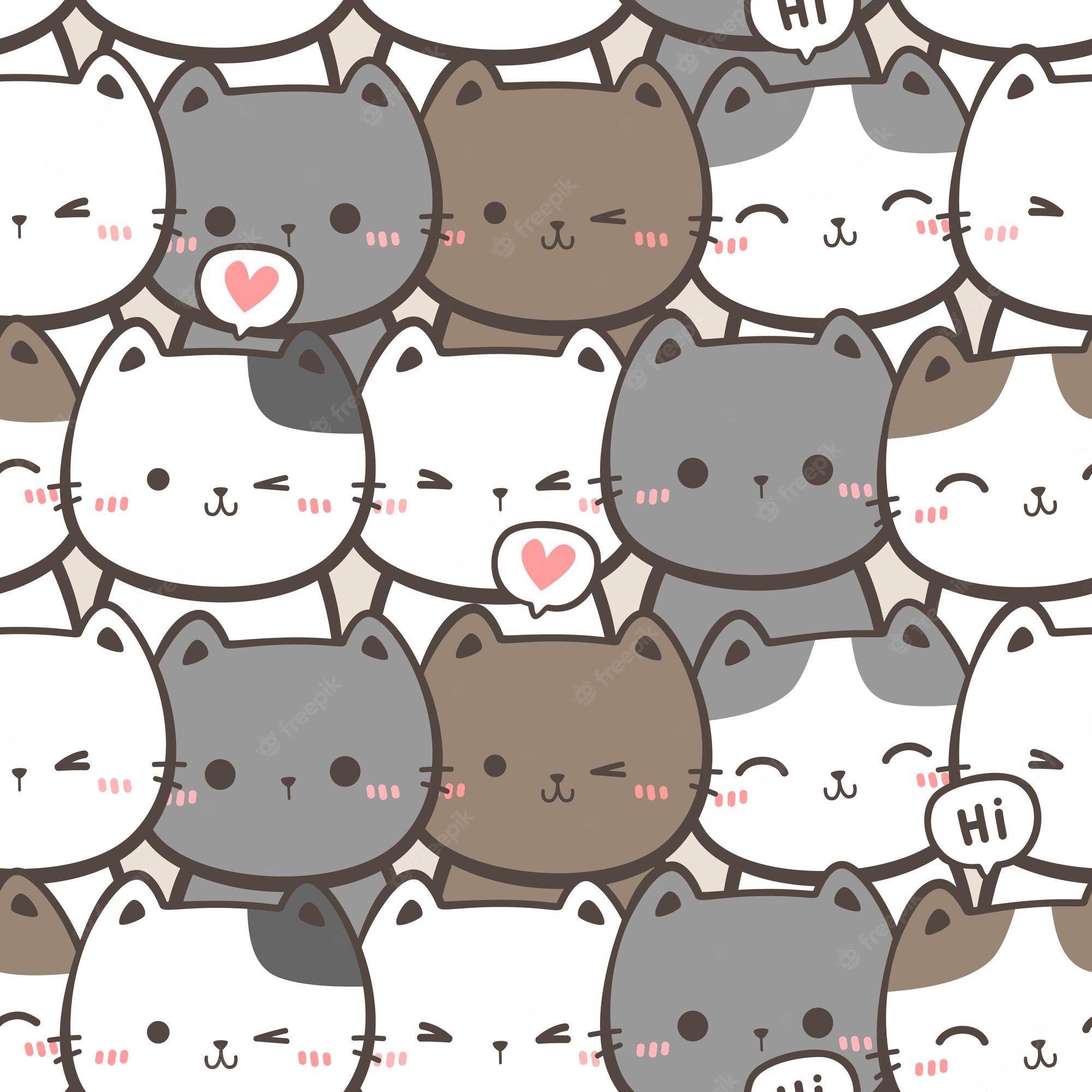 Kawaii cat Wallpaper 4K, Sad cat, Cute Cat