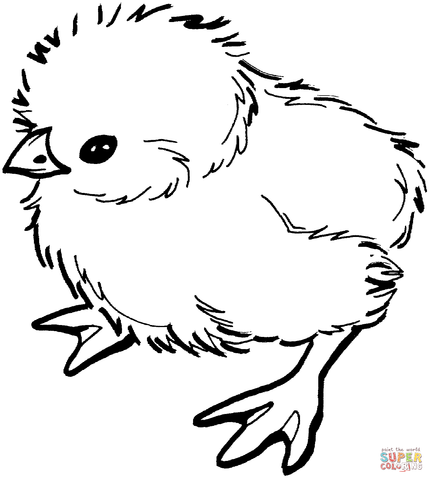 Baby chick coloring page free printable coloring pages