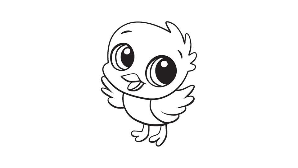 Baby chick coloring printable