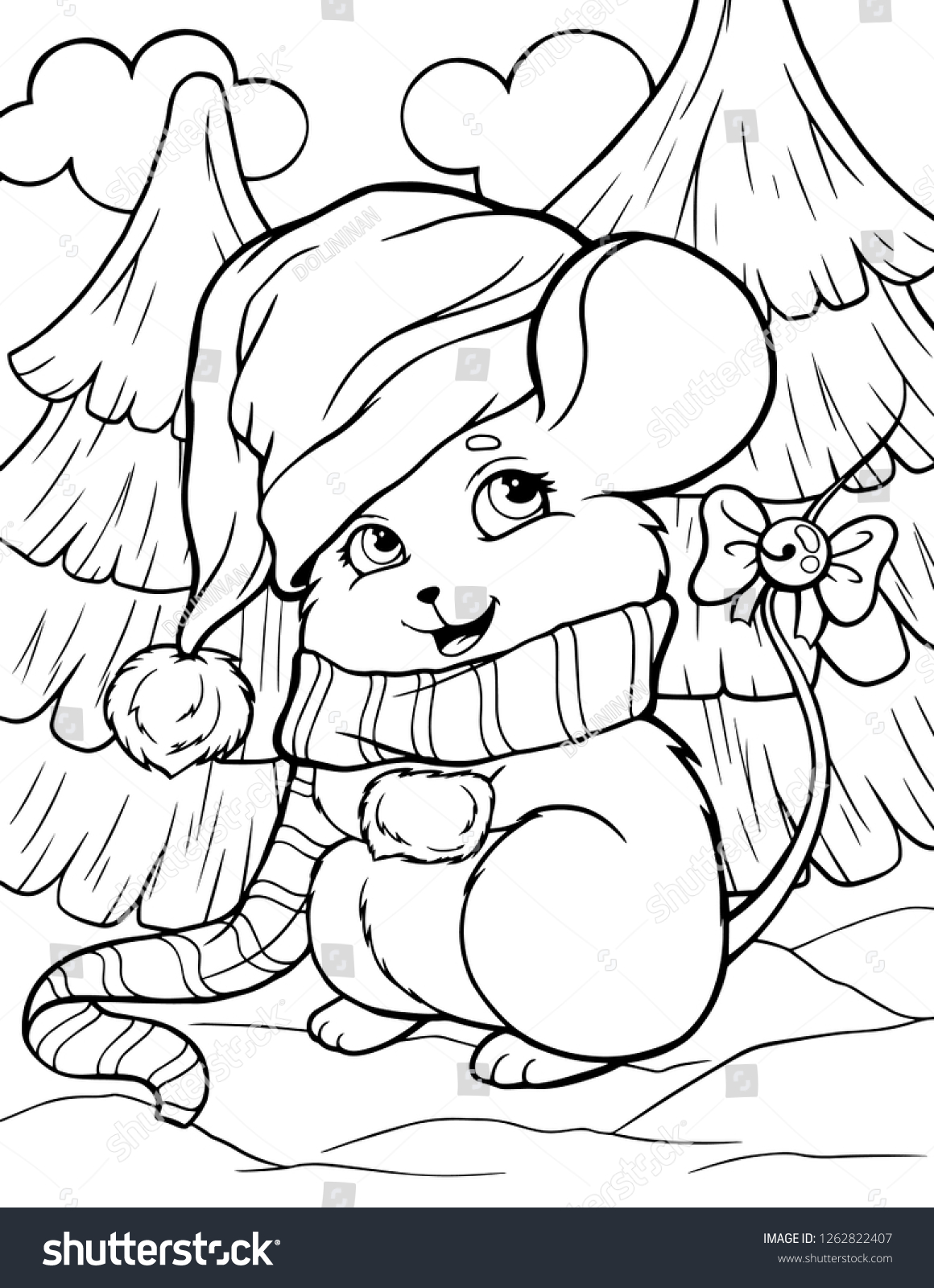 Vector coloring page children cute animals stock vector royalty free