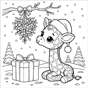 Christmas animals coloring book for kids press golden age willow enchanted books