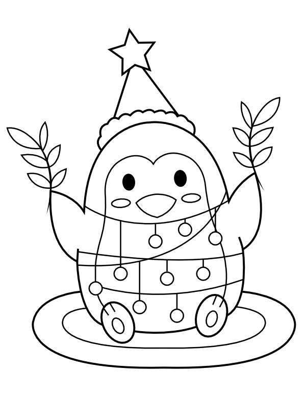 Printable christmas penguin coloring page printable christmas coloring pages christmas coloring pages penguin coloring pages