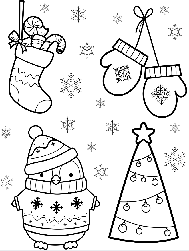 Cute and friendly penguin coloring pages to print