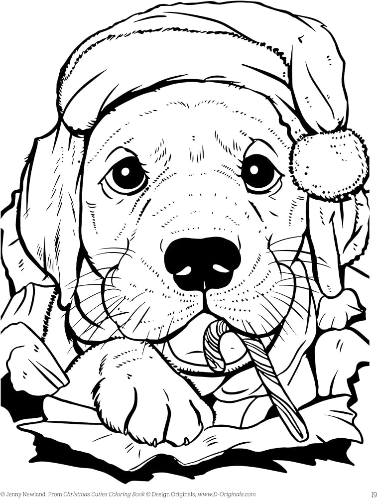 Christmas cuties coloring book design originals dozens of puppies kittens in festive holiday settings one