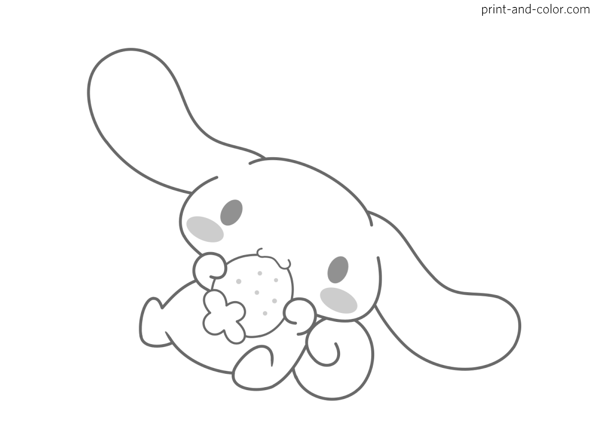 Cinnamoroll coloring pages print and color