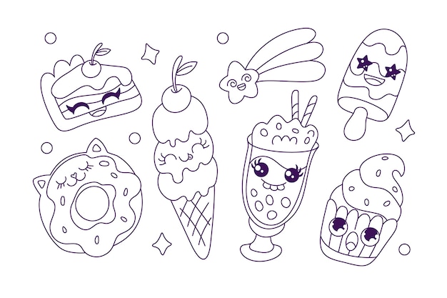 Page cookie coloring page vectors illustrations for free download