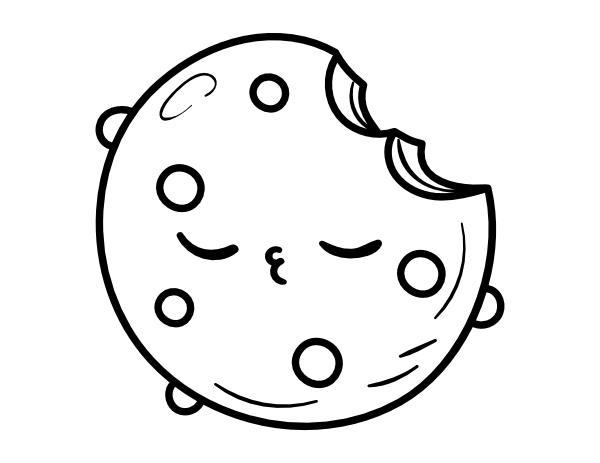 Printable kawaii cookie coloring page