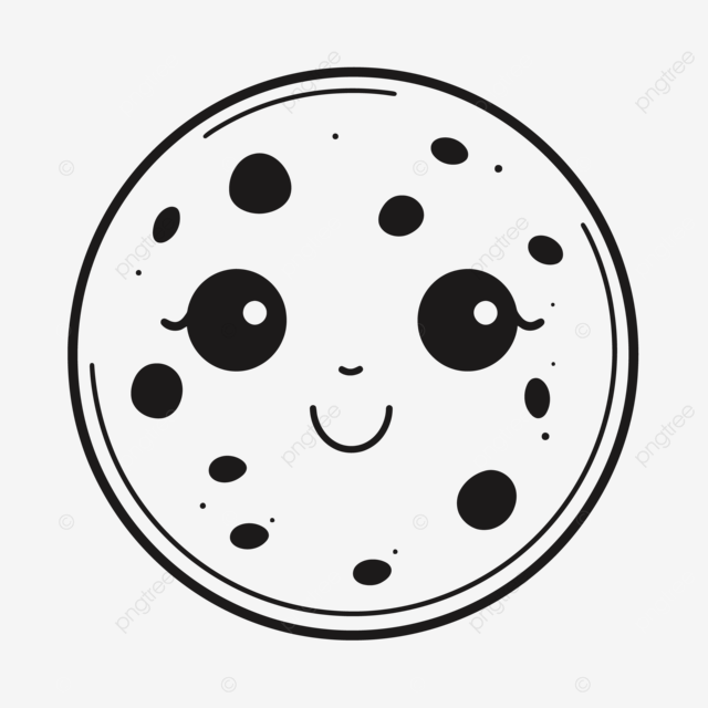 Coloring page of a cute cookie with a smile outline sketch drawing vector cookie drawing cookie outline cookie sketch png and vector with transparent background for free download