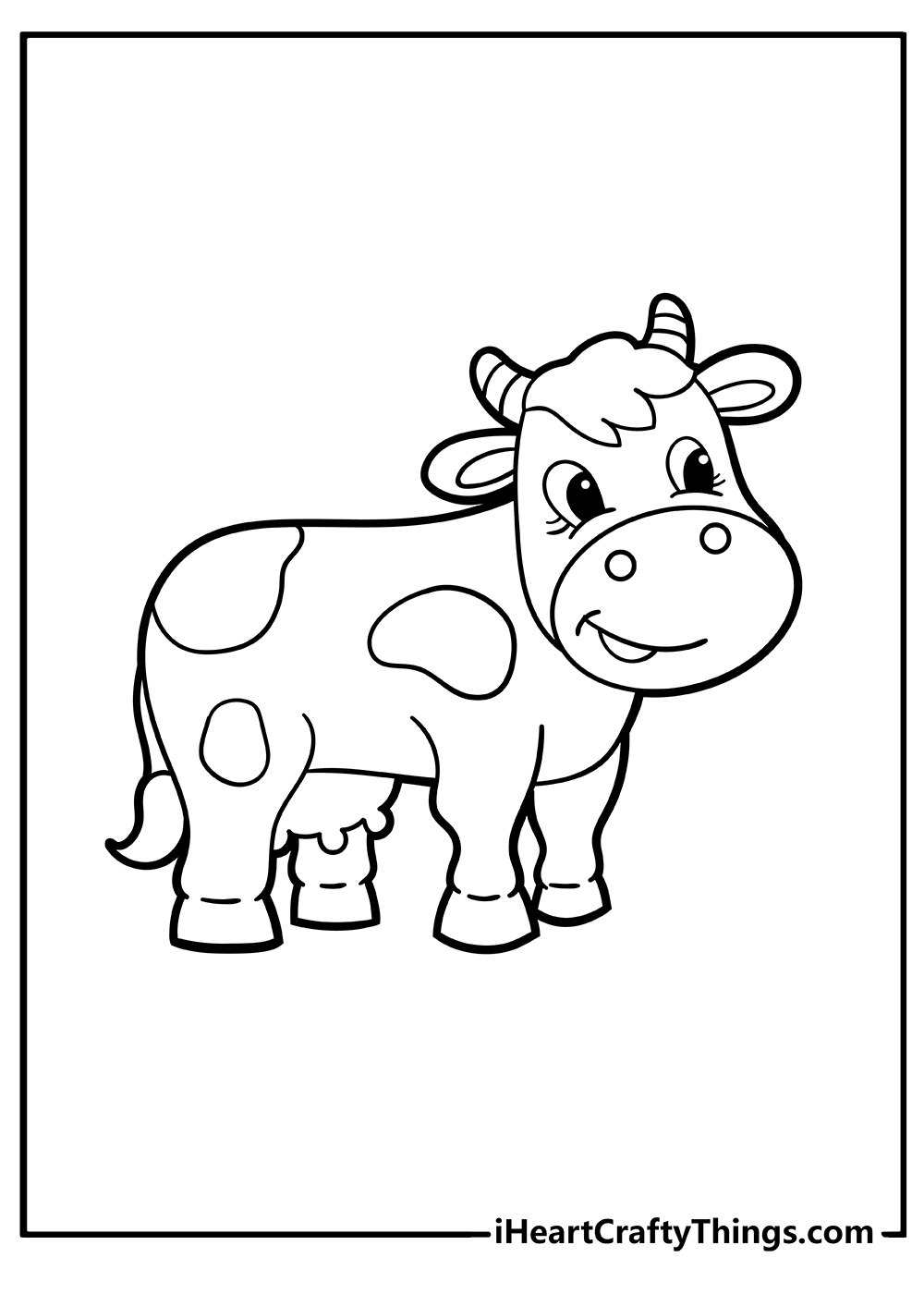 Cow coloring pages free printables