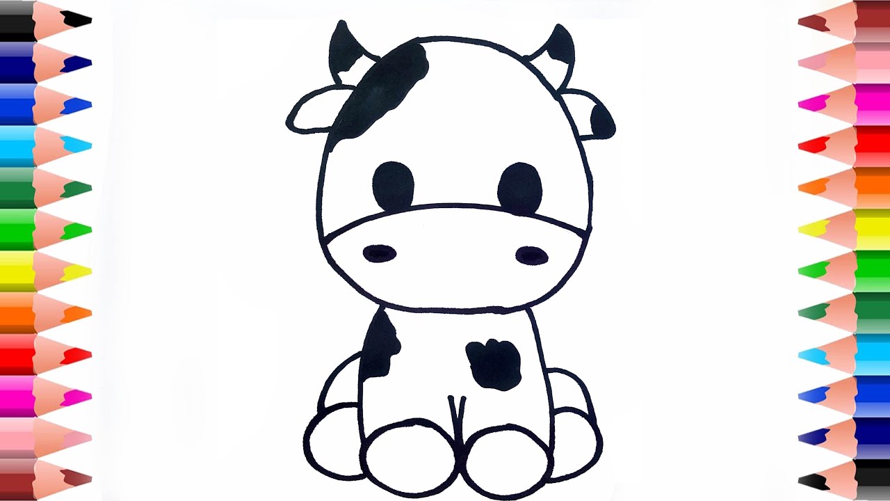 How to draw cow for kids