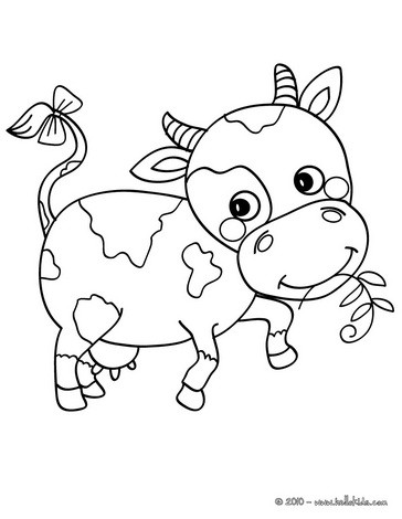 Cute cow coloring pages