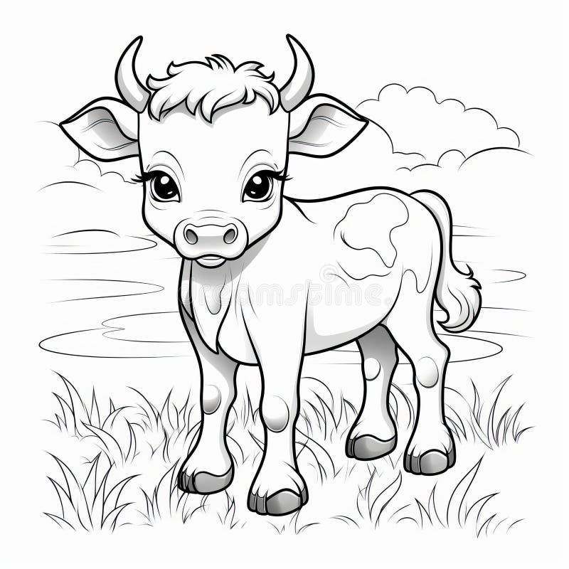 Cow coloring pages stock illustrations â cow coloring pages stock illustrations vectors clipart