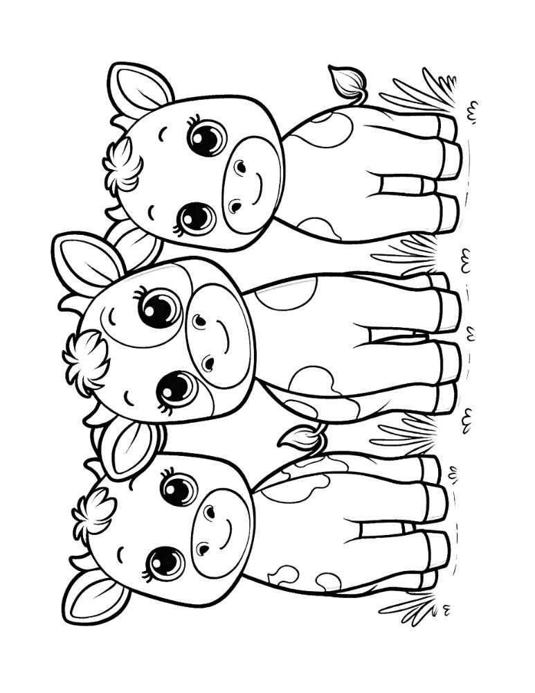 Free printable cow coloring pages