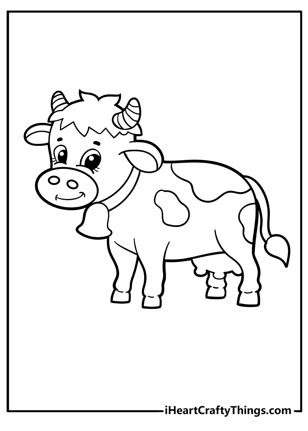 Cow coloring pages free printables