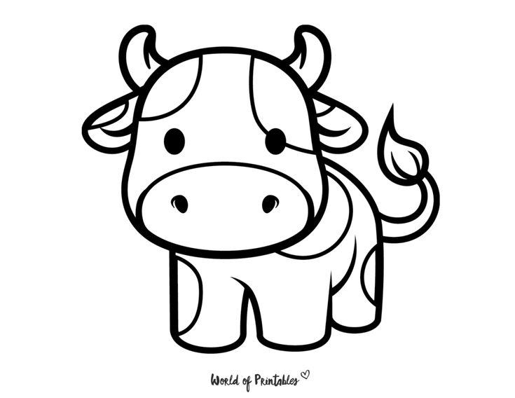 Cow coloring pages cow drawing easy coloring pages