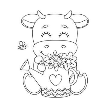 Colouring book cow images â browse photos vectors and video