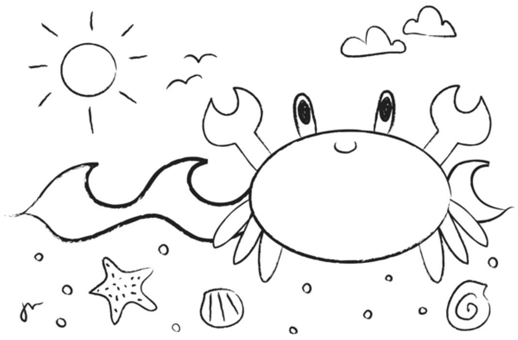 Download and print cute crab coloring pages coloring pages for kids animal coloring pages mandala coloring pages