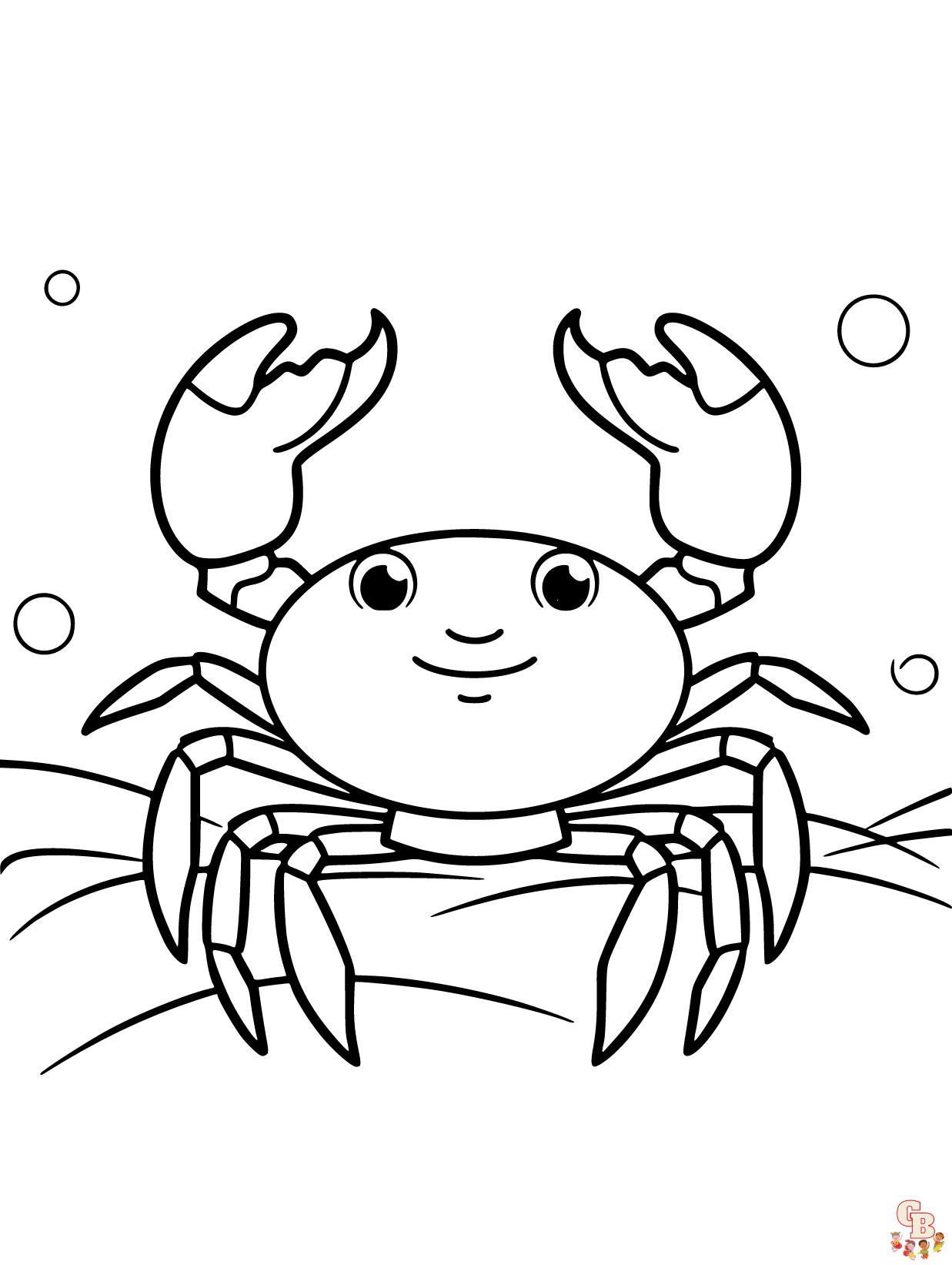 Crab coloring pages