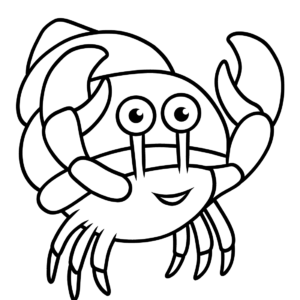 Hermit crab coloring pages printable for free download