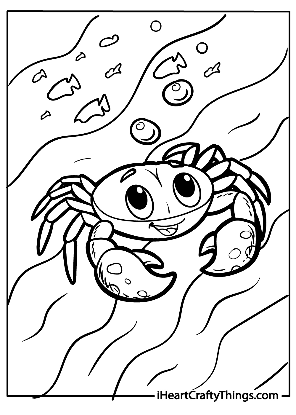 Crab coloring pages free printables