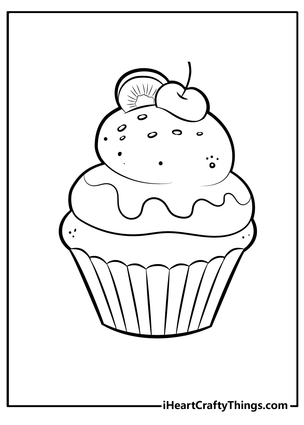 Cupcake coloring pages free printables