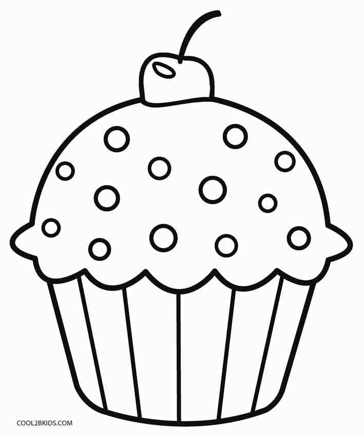 Free printable cupcake coloring pages for kids coolbkids cupcake coloring pages easy coloring pages printable coloring pages
