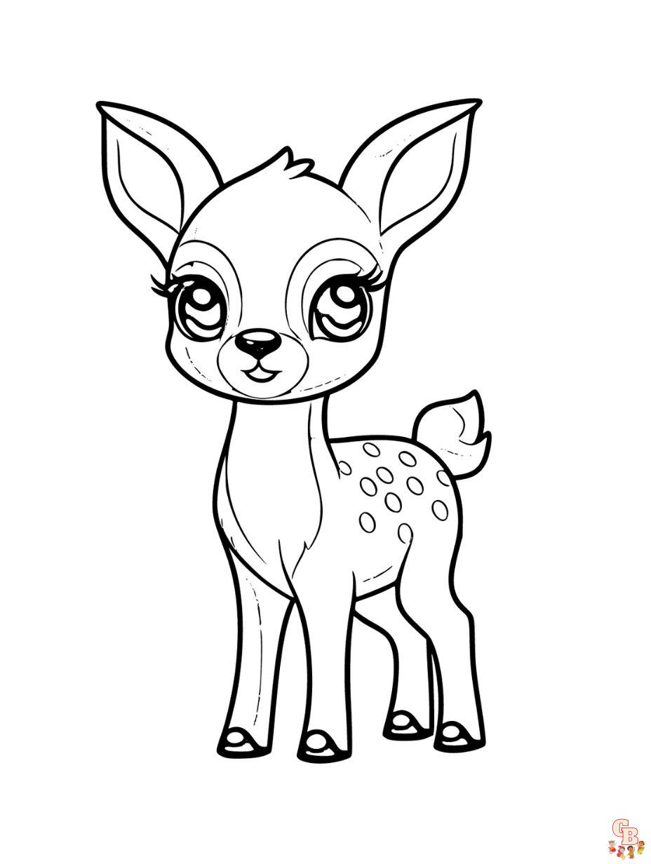 Cute fawn coloring pages spark creativity and learning