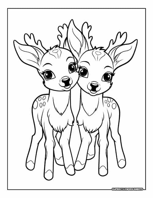 Reindeer coloring pages