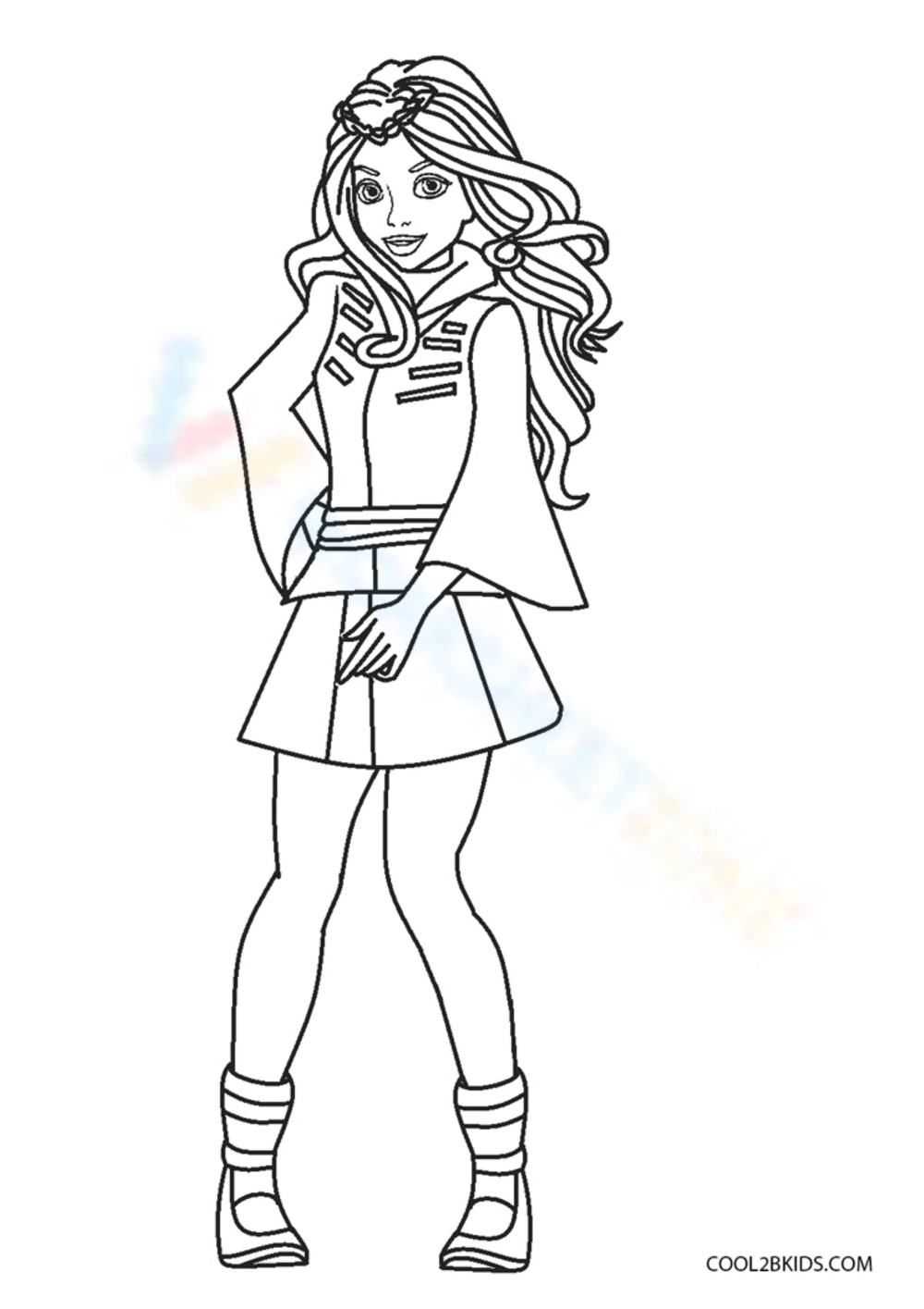 Free printable descendants coloring pages for kids