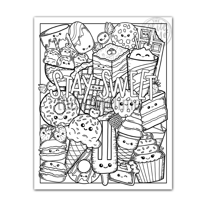 Stay sweet coloring page