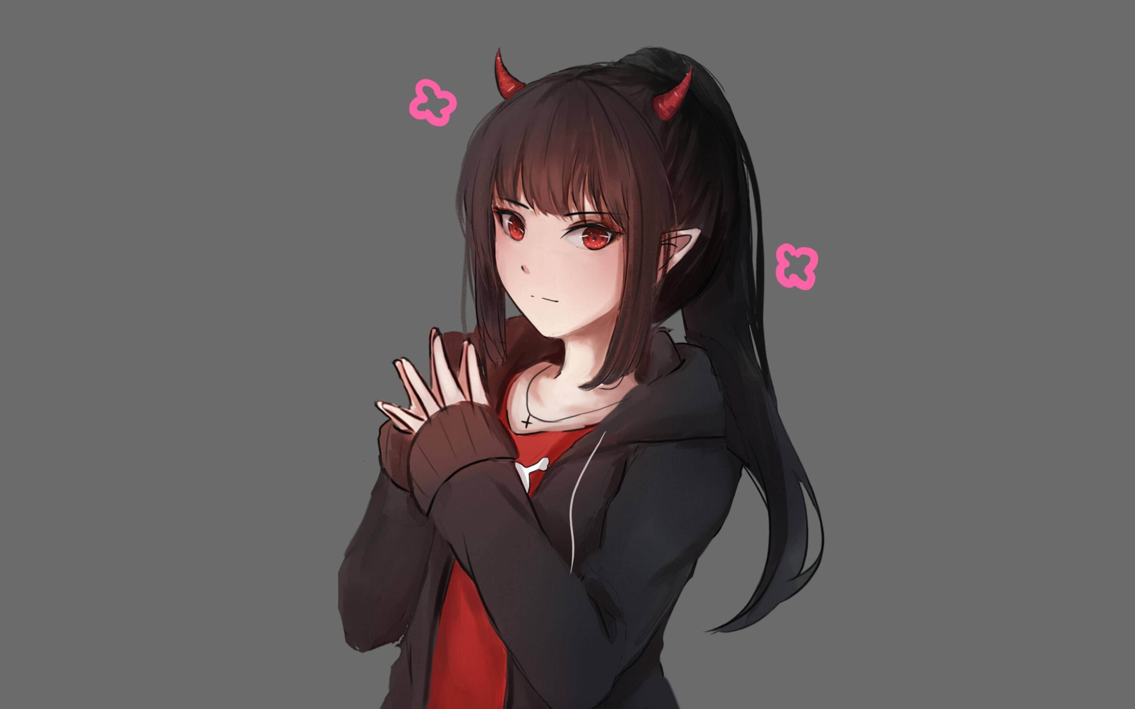 Download cute devil horns wallpaper