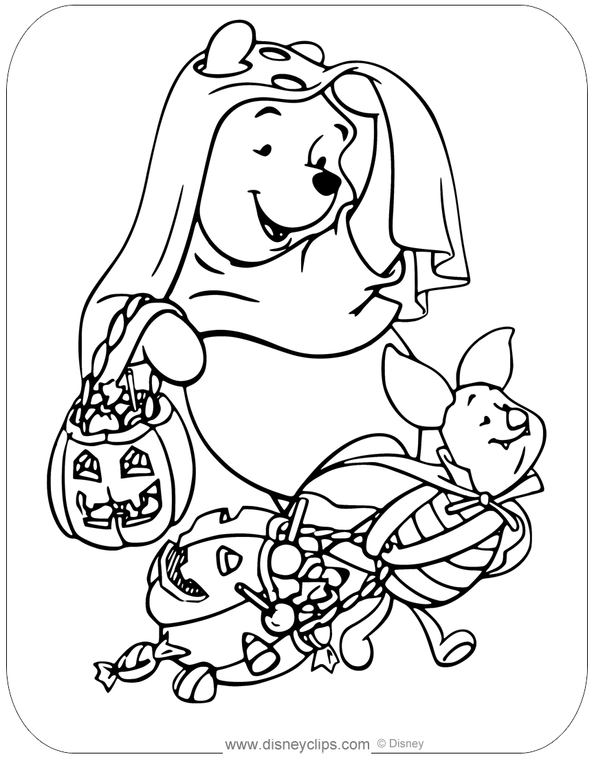 Disney halloween coloring pages