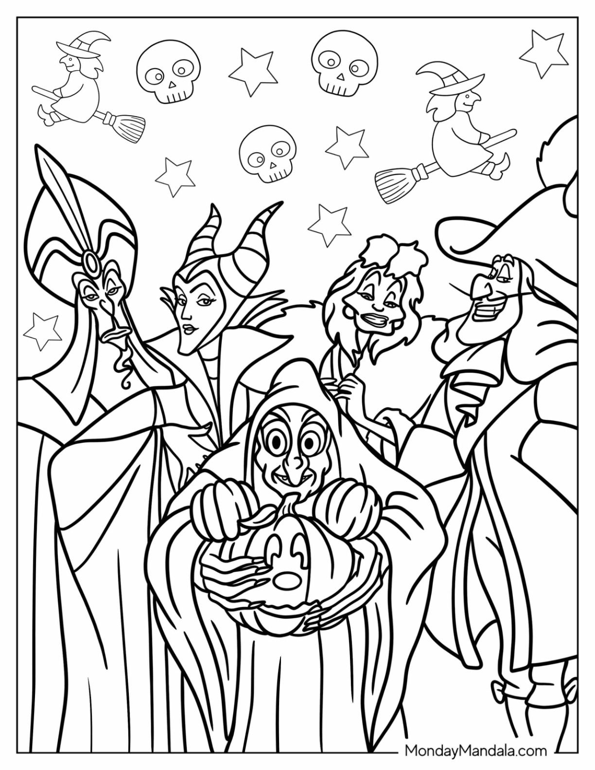 Disney halloween coloring pages free pdf printables