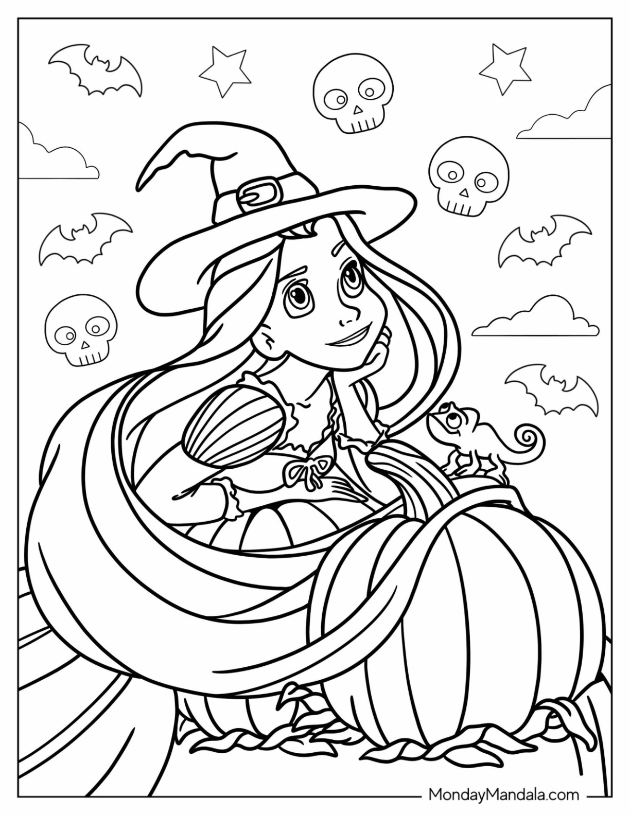 Disney halloween coloring pages free pdf printables