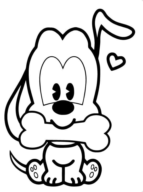 Cute pluto disney cuties coloring page dieren kleurplaten kleurplaten schattige tekeningen