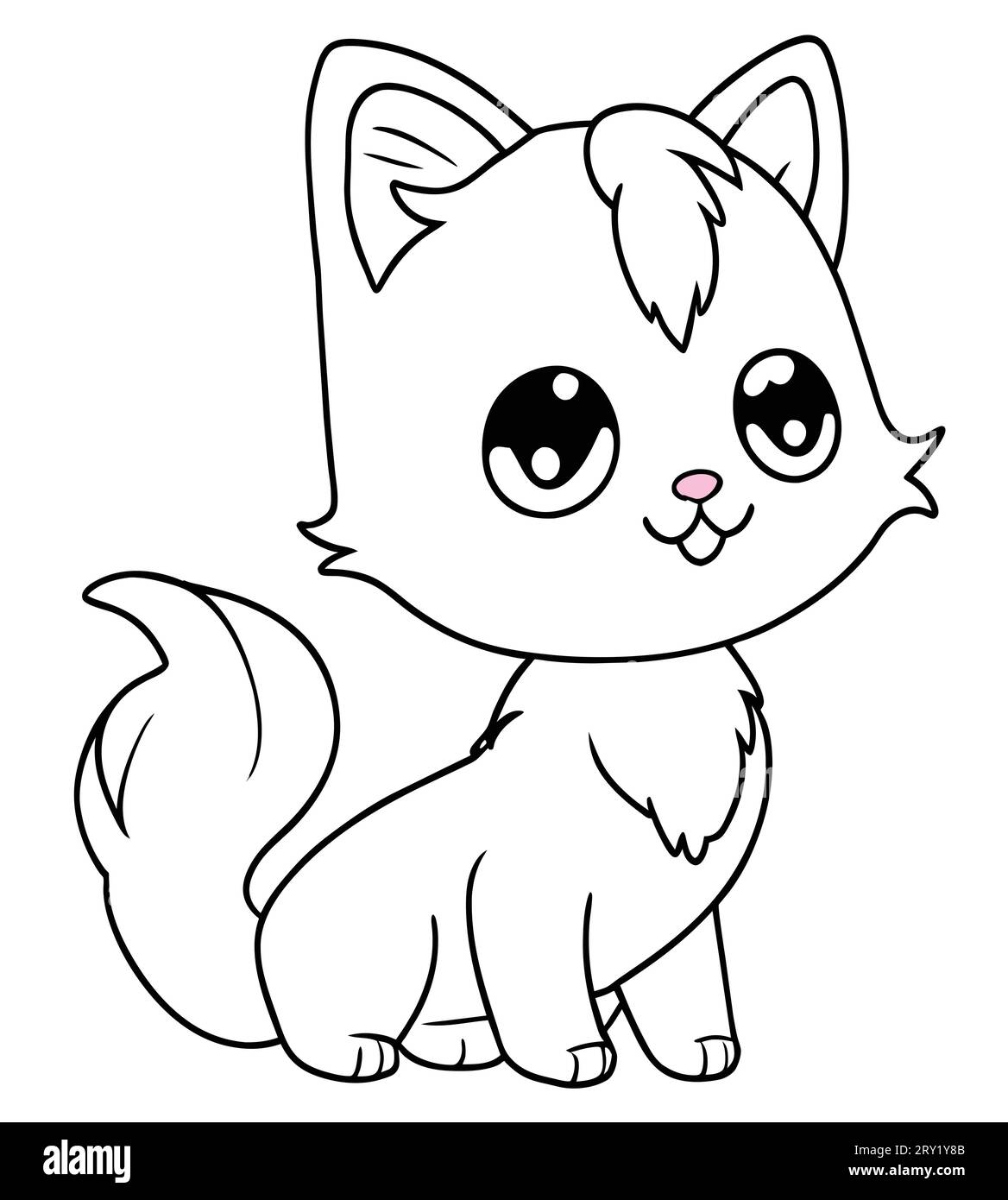 Cat coloring sheet hi