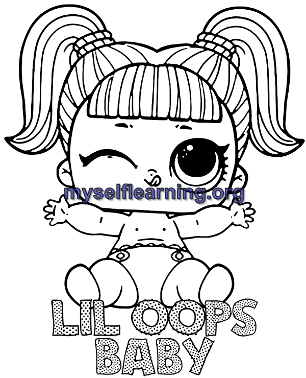 Cute baby dolls coloring sheet instant download