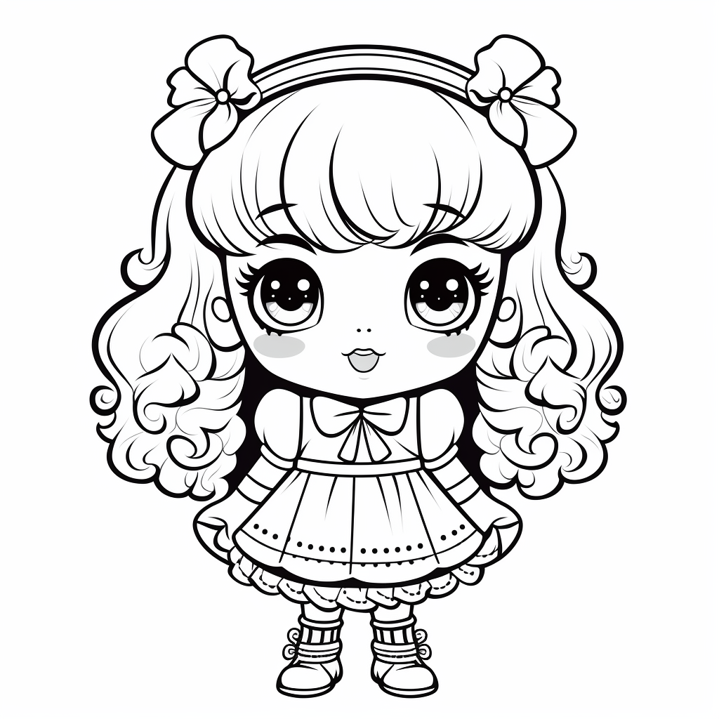 Doll coloring pages printable