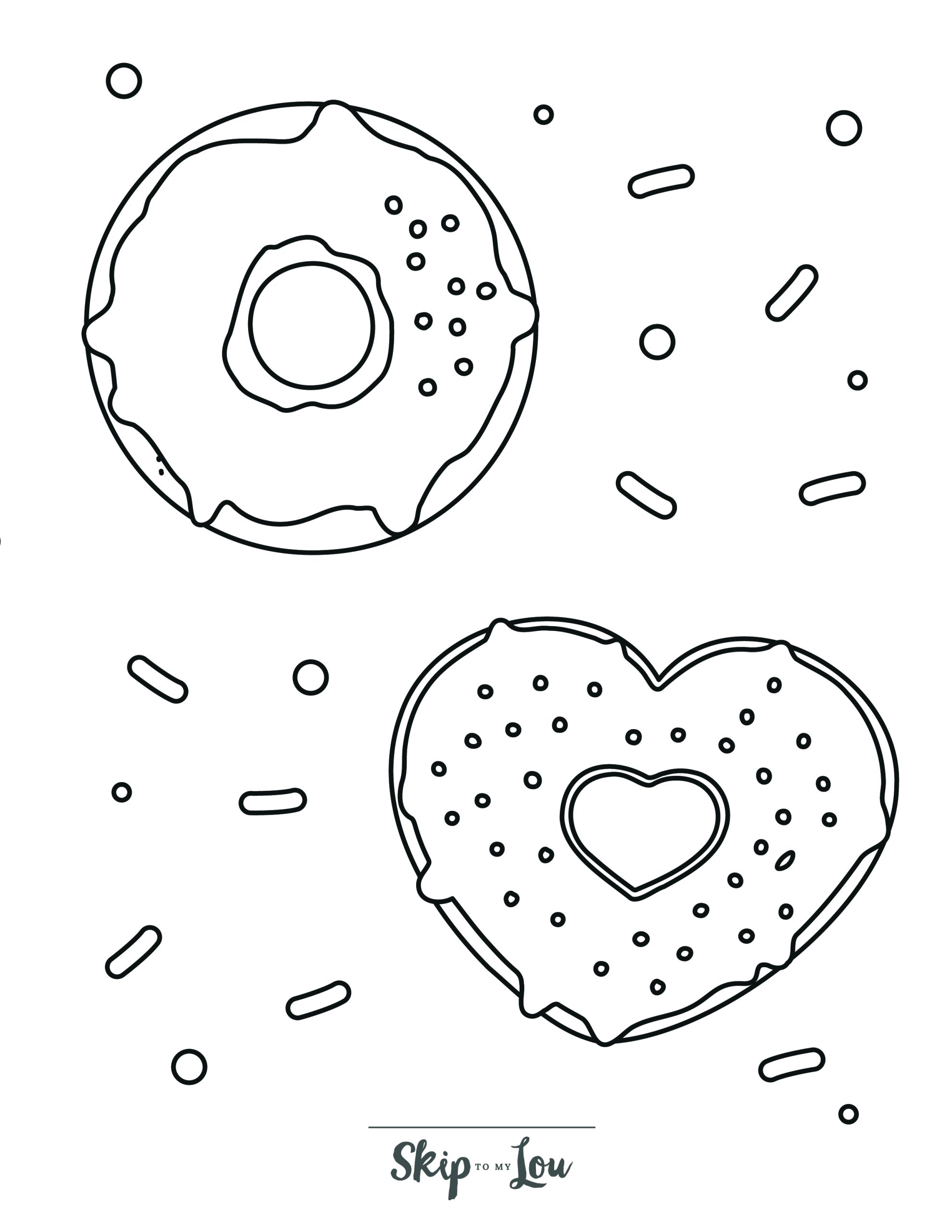 Fun donut coloring pages with free printable book skip to my lou