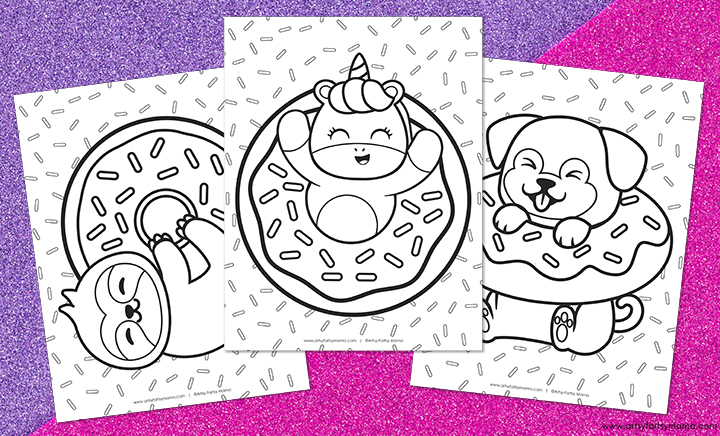 Free printable donut coloring pages more free printables artsy